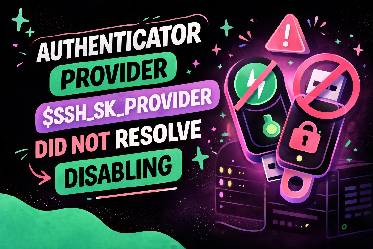 Authenticator Provider $SSH_Sk_Provider Did Not Resolve Disabling