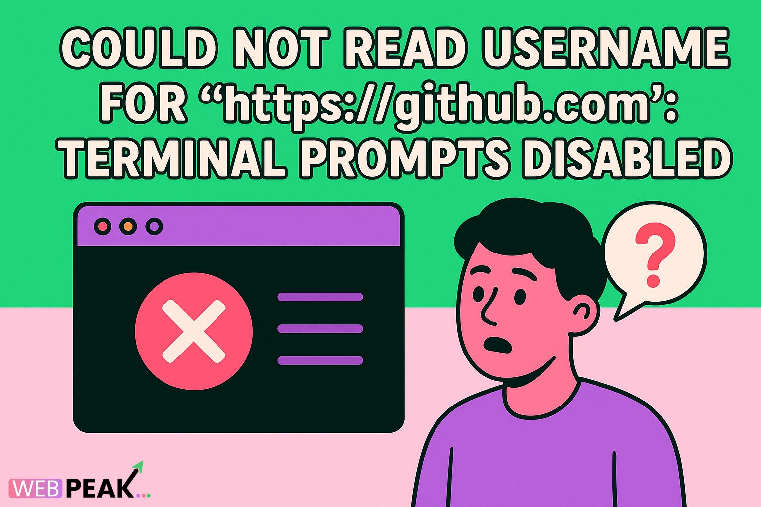 Could Not Read Username For 'https://github.com': Terminal Prompts Disabled