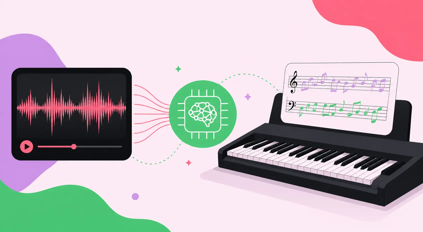 Creating Piano Arrangement from Audio AI Free