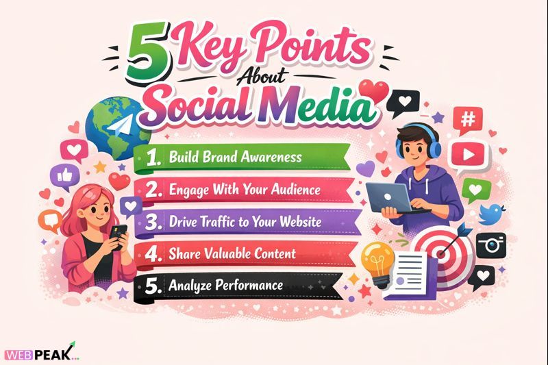 List 5 Key Points About Social Media