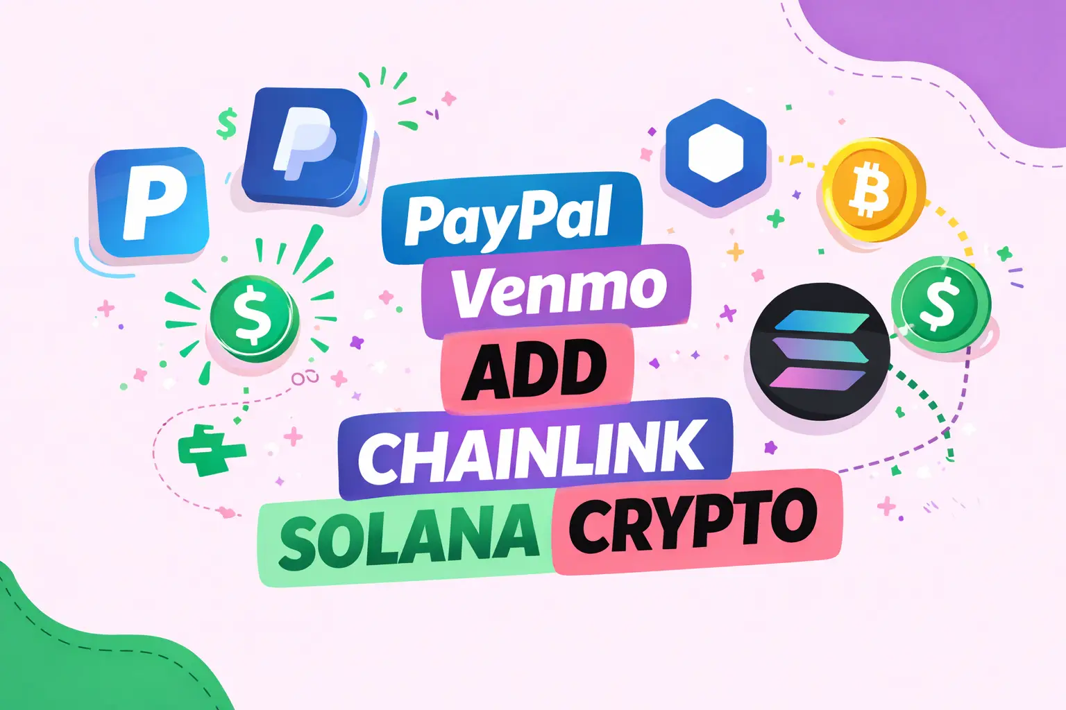 PayPal Venmo Add Chainlink Solana Crypto