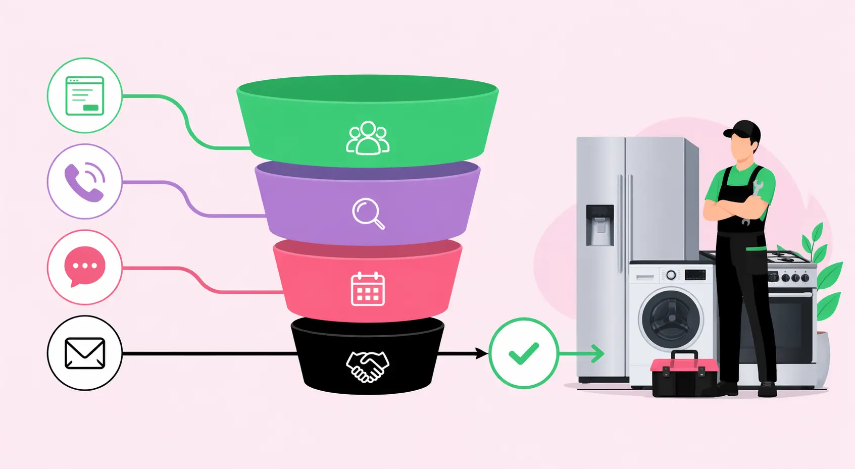 The Lead to Job Conversion Stack for Appliance Repair Businesses