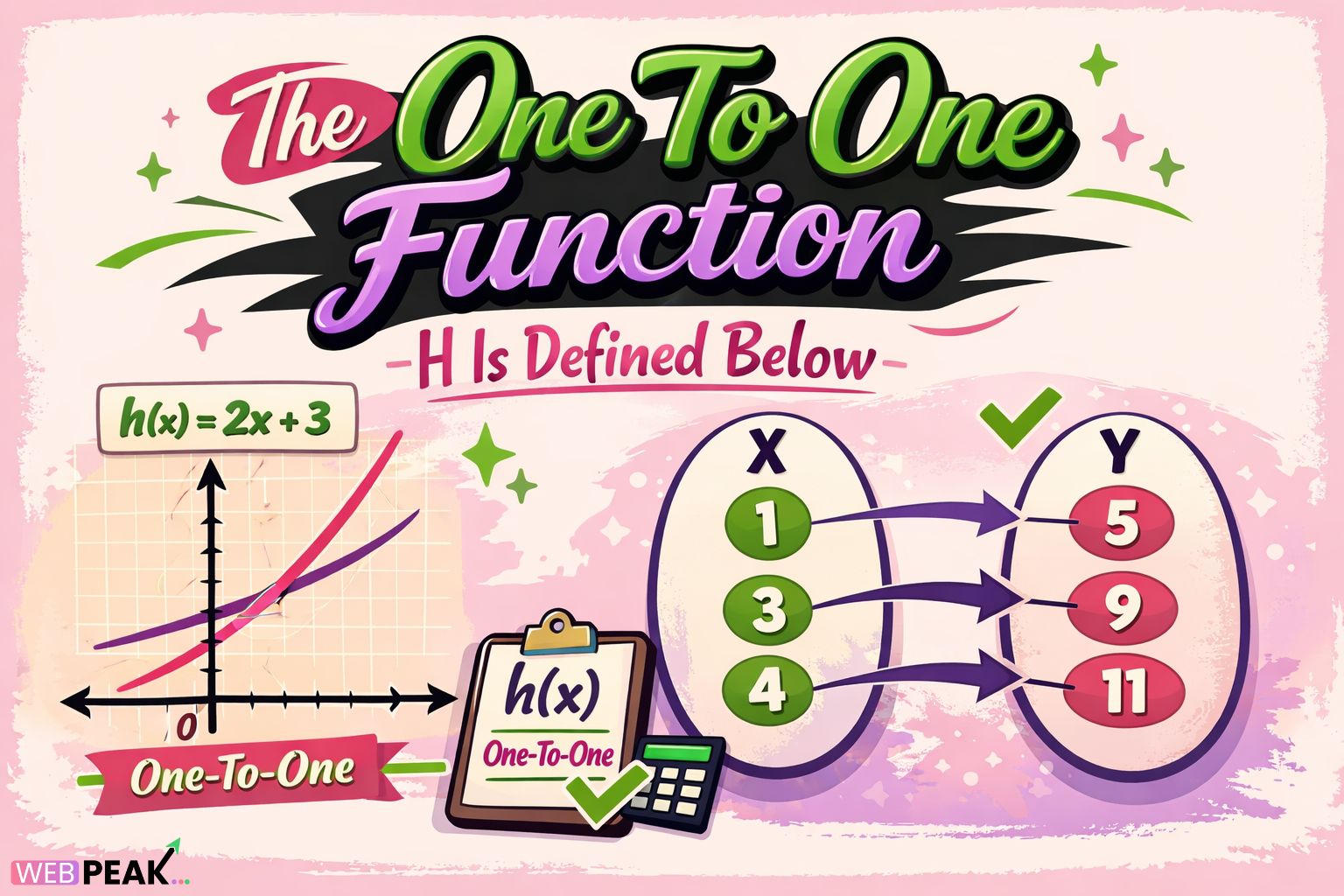 The One To One Function H Is Defined Below