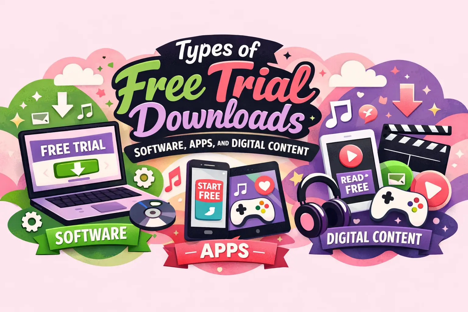 Types of Free Trial Downloads: Software, Apps, and Digital Content
