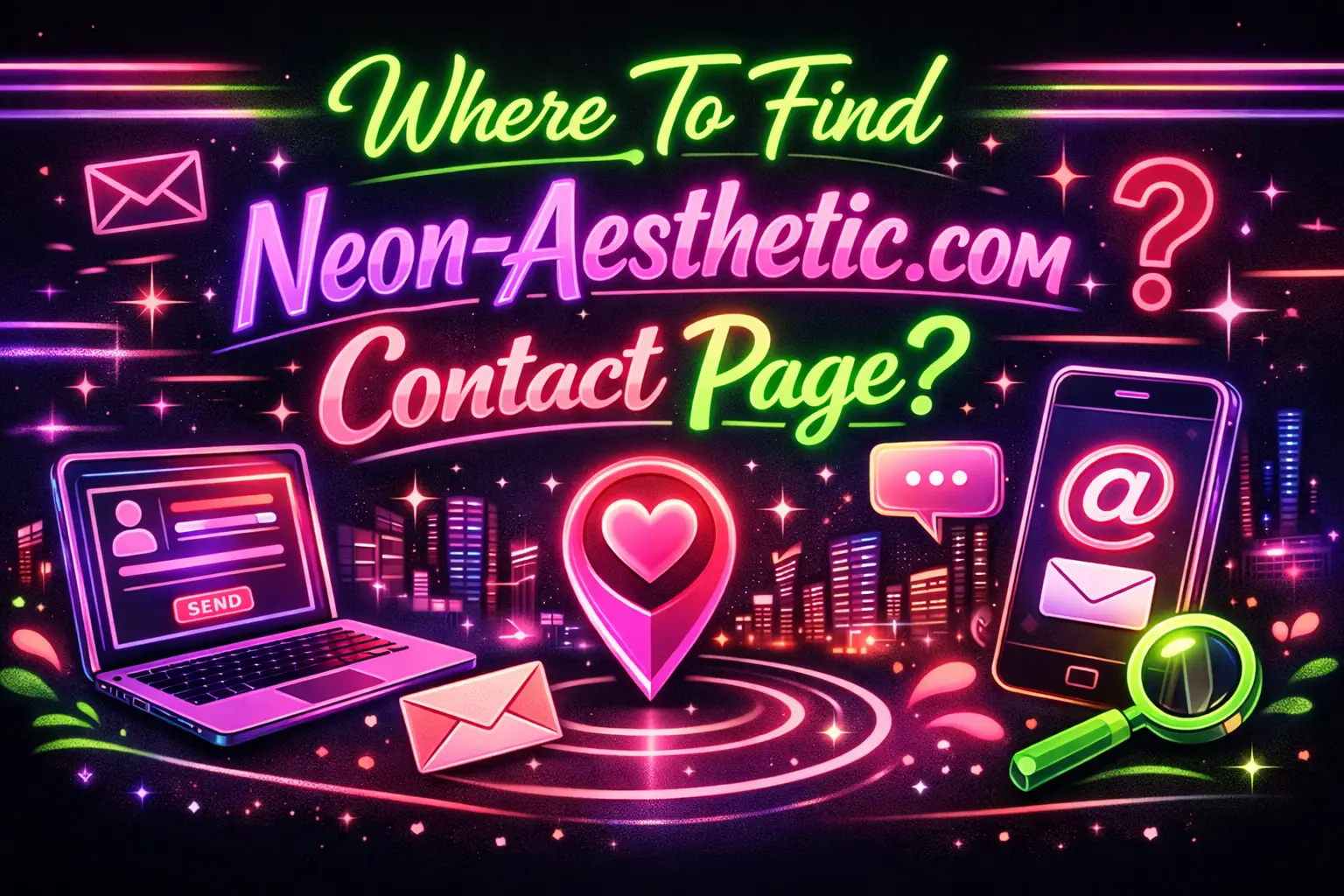 Where To Find Neon-Aesthetic.com Contact Page