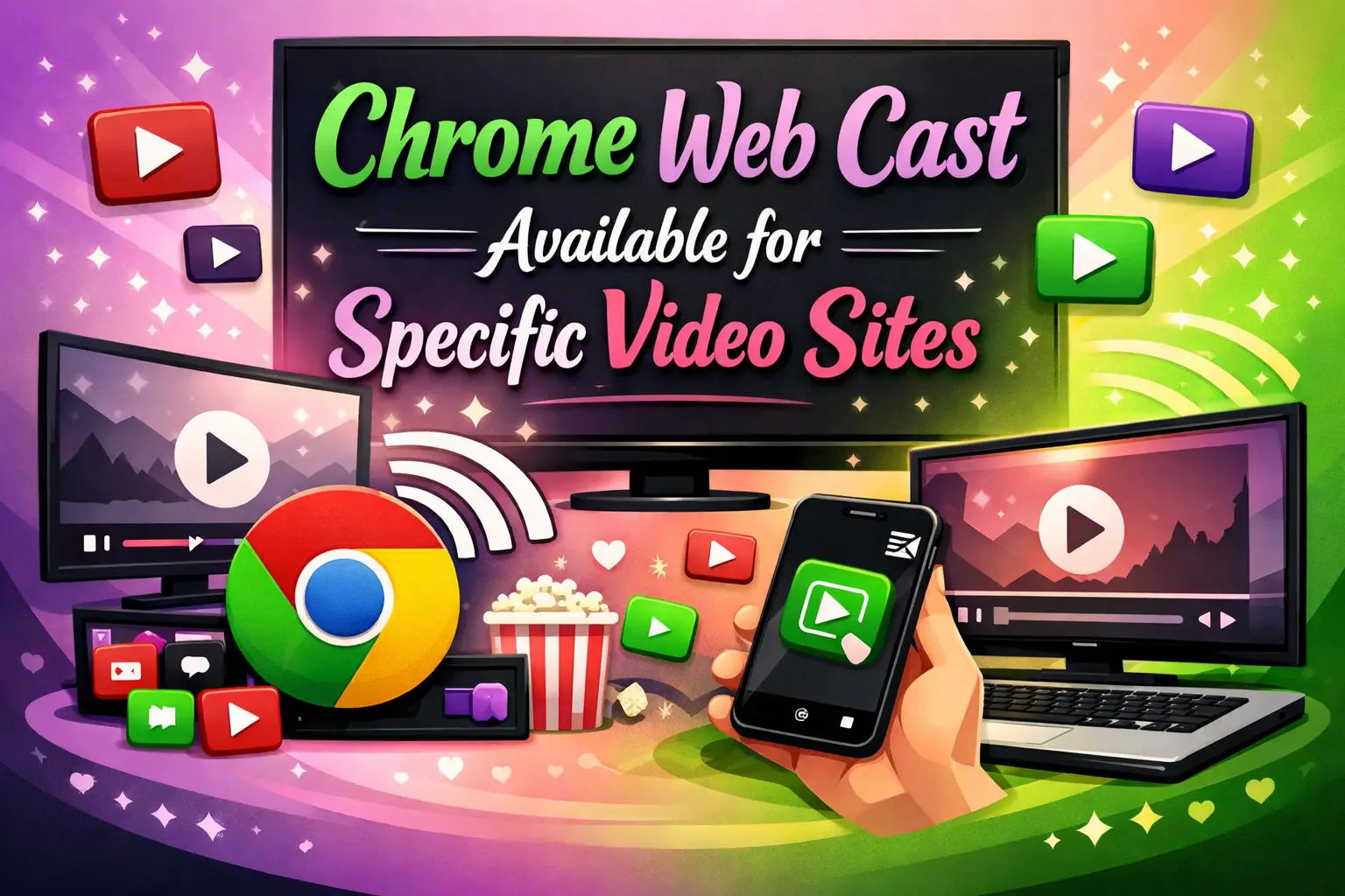 Chrome Web Cast Available for Specific Video Sites