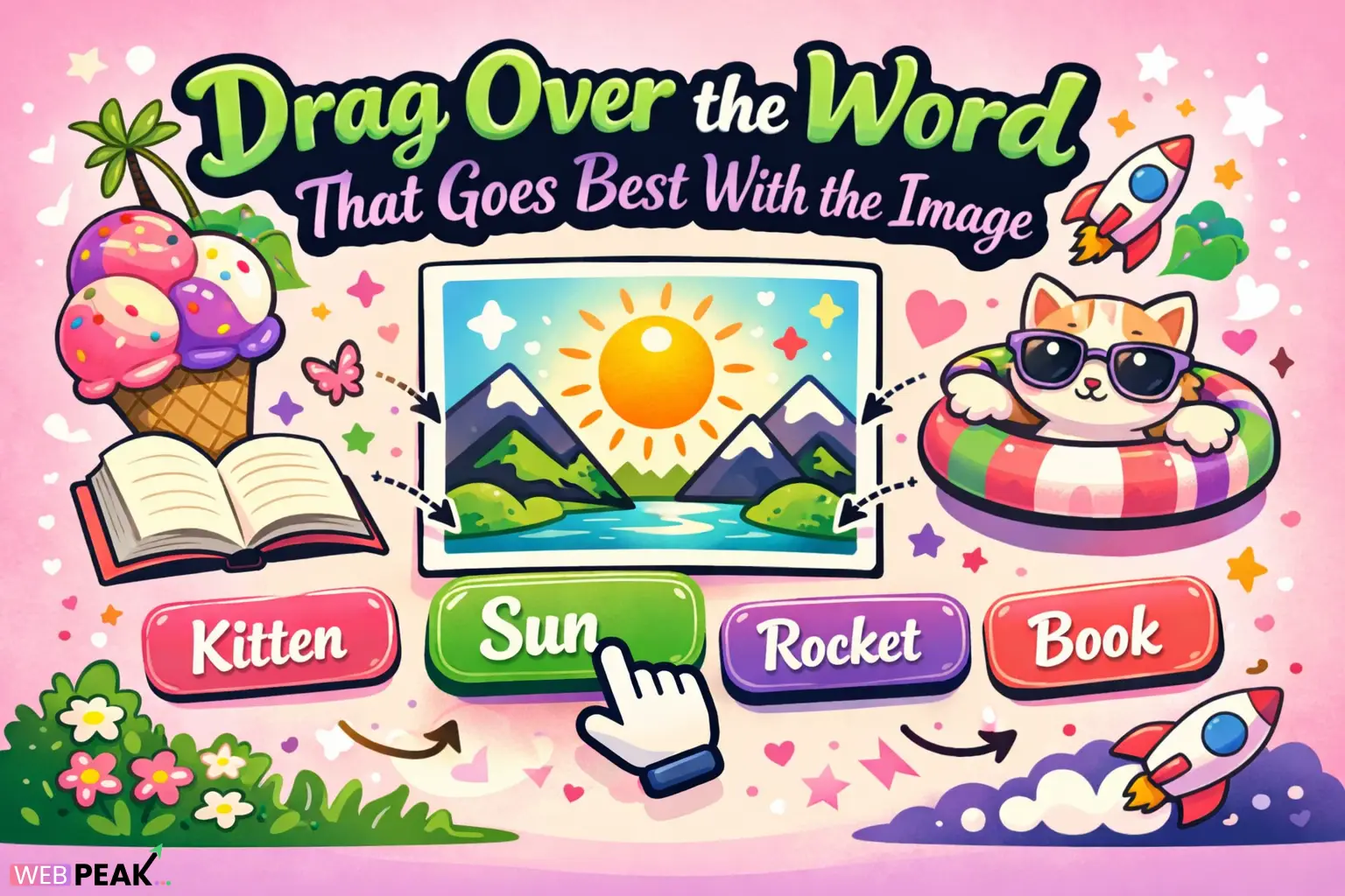 Drag Over the Word That Goes Best with the Image