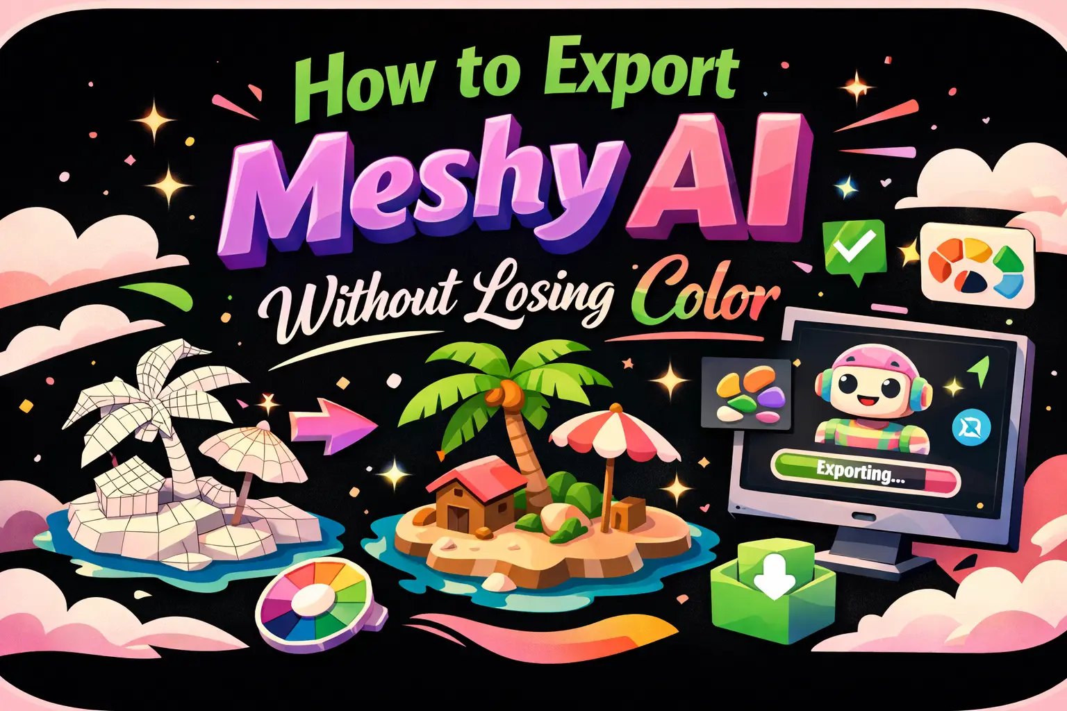 How to Export Meshy AI Without Losing Color