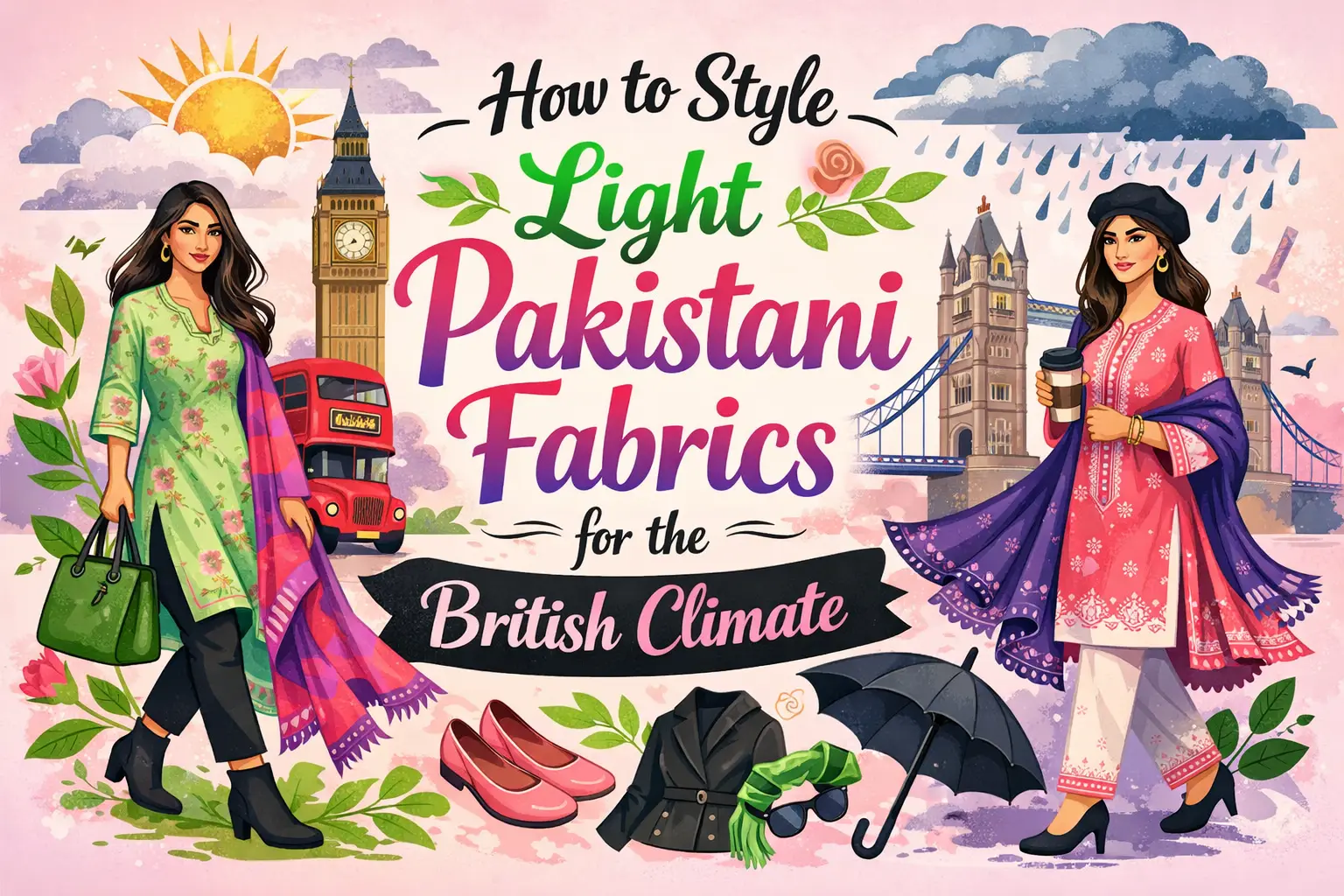 How to Style Light Pakistani Fabrics for the British Climate