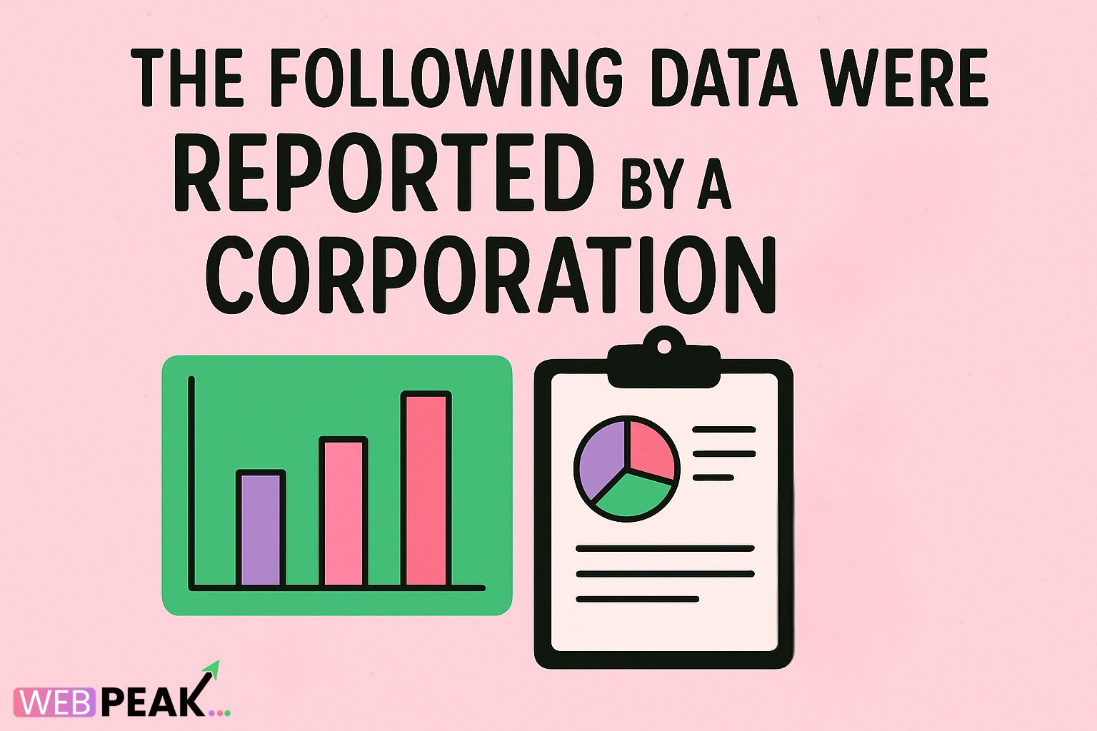 The Following Data Were Reported by a Corporation
