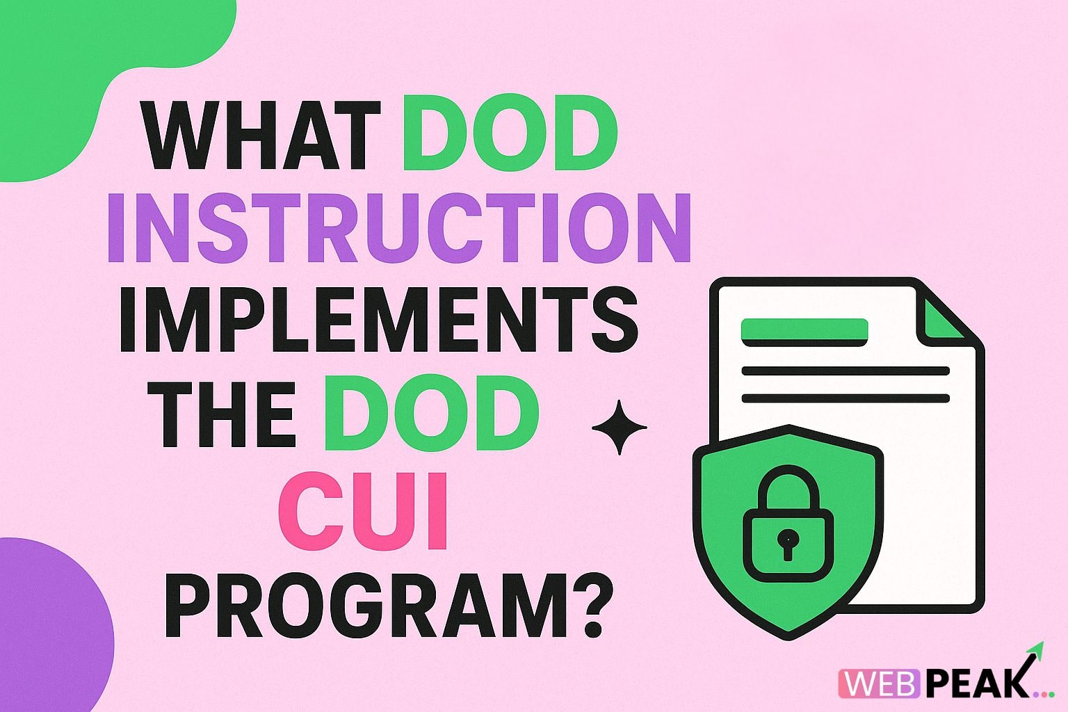 What DOD Instruction Implements the DOD Cui Program